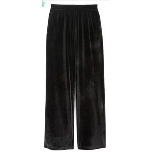 PINK by Victoria's Secret Velvet Wide-Leg Pants Black